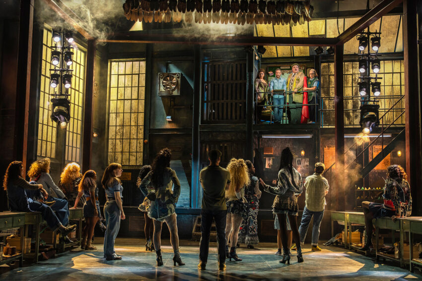 The Company on the set of Kinky Boots at the London Coliseum