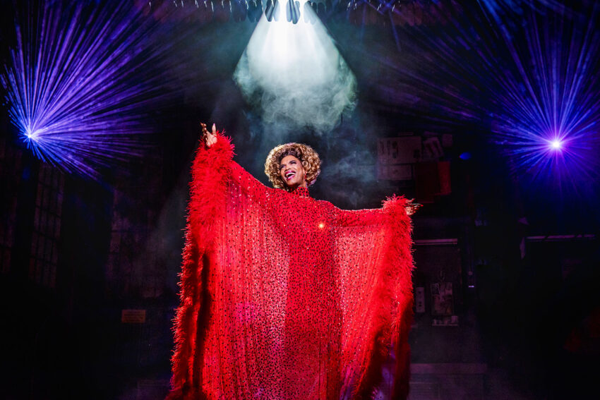 Johannes Radebe as Lola in Kinky Boots at the London Coliseum