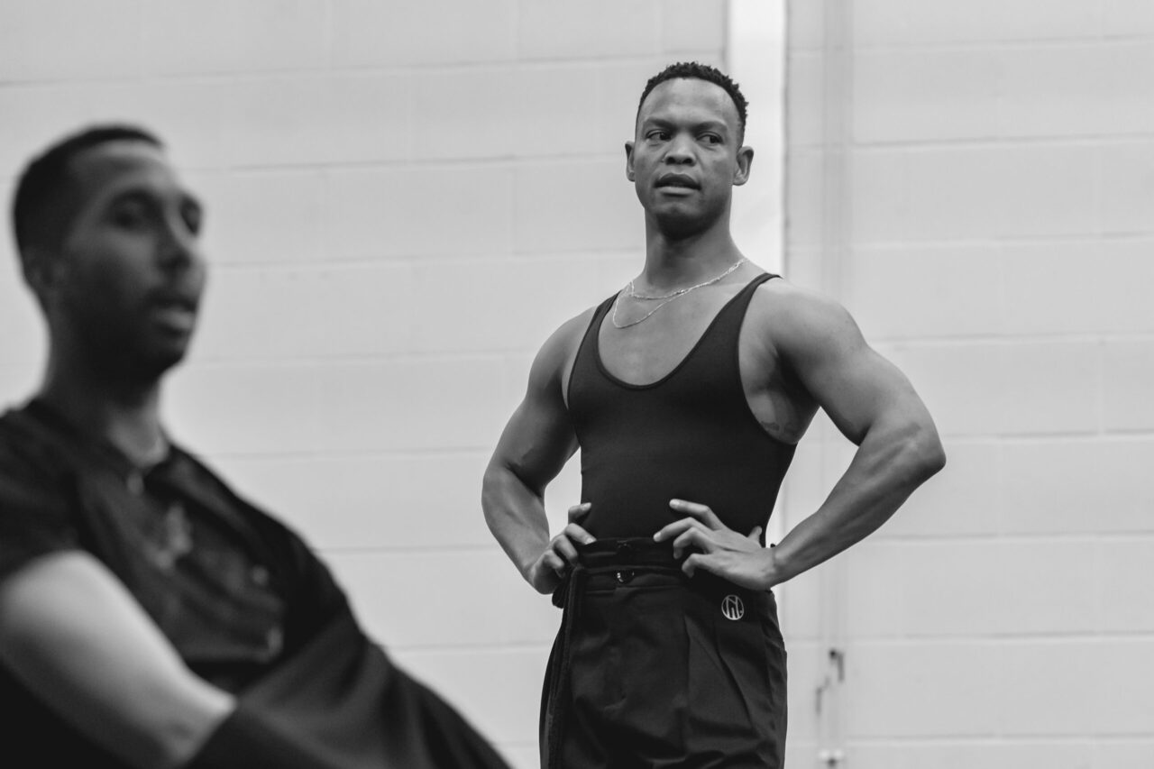 Johannes Radebe in rehearsals for KINKY BOOTS, credit Matt Crockett