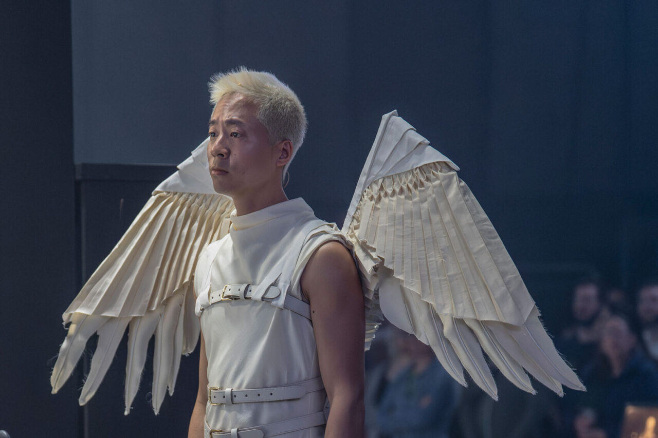 Keith Pun as Male Soprano in ENO's production of Angel's Bone at Aviva Studios, Manchester. 